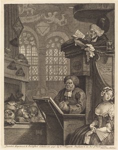 De slapende gemeente door William Hogarth