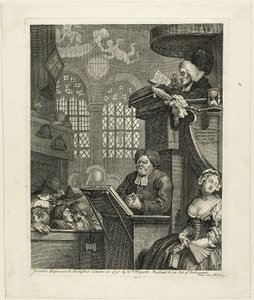 De Slapende Gemeente door William Hogarth