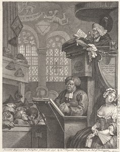 De slapende gemeente door William Hogarth