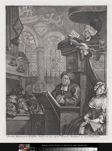 De Slapende Gemeente door William Hogarth