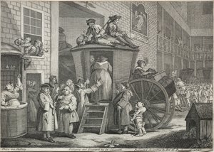 De Postkoets, 1747 door William Hogarth