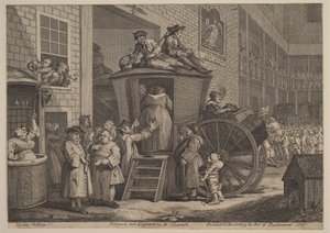 De postkoets, of De herberg op het platteland door William Hogarth