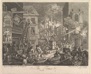 The Times, plaat 1 door William Hogarth
