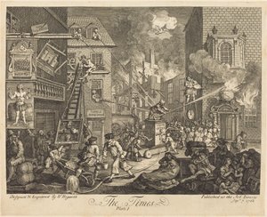 De Tijden, pl.1 door William Hogarth