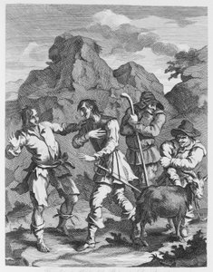 De Ongelukkige Ridder van de Rots ontmoet Don Quichot