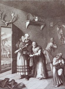 De pastoor en de barbier vermommen zich om Don Quichot te vangen
