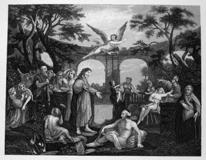 Het badwater van Bethesda door William Hogarth