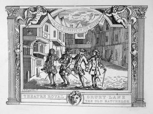 Theatre Royal, Drury Lane De Oude Vrijgezel door William Hogarth