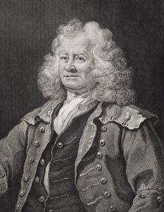 Thomas Coram, gegraveerd door J.W. Cook door William Hogarth