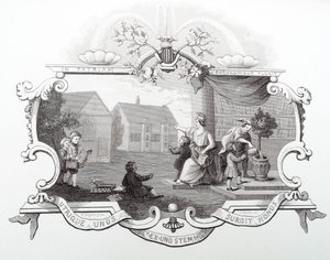 Ticket voor het Tiverton schoolfeest door William Hogarth