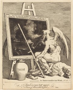 Tijd rookt een schilderij