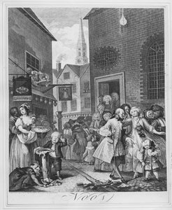 Tijden van de Dag, Middag, 1738 door William Hogarth