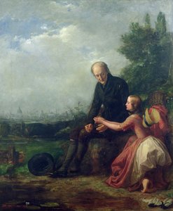 Kleine Nell en haar grootvader door William Holman Hunt