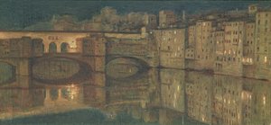 Ponte Vecchio, Florence door William Holman Hunt