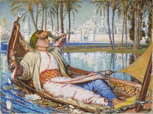 De Gouden Tijd van Goede Haroun Alraschid, 1866 herwerkt in 1891 door William Holman Hunt
