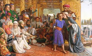 Ontdekking van de Verlosser in de tempel door William Holman Hunt