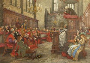 John Wesley preekt voor de burgemeester en het bestuur van Bristol