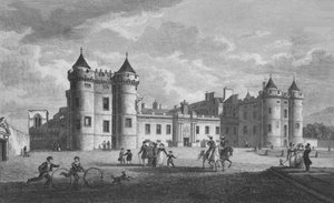 Paleis van Holyrood, 1831 door William Home Lizars