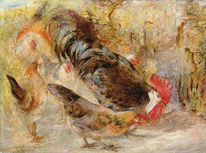 Schuurdeur Hoenders (Rhode Island Reds), 1860