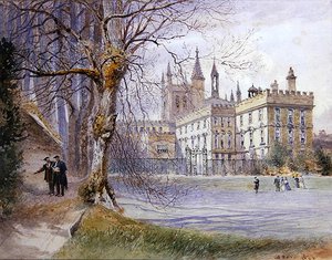 New College vanuit de tuinen van het College door William Hull