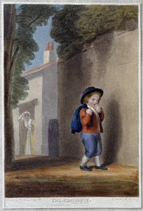 De Schooljongen - in "De 7 Leeftijden van de Mens" door Shakespeare, ill. door W. Bromley, Londen