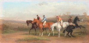 Steeplechasing: Bij de Start door William J. Shayer