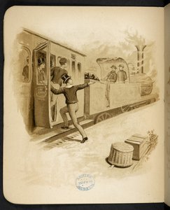 Instappen in een stoomtrein. Het Vakantietreintje: een lied van 