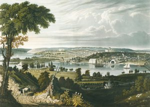 De stad Washington van voorbij de Navy Yard door William James Bennett