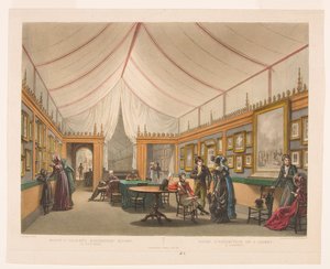 Tentoonstellingszalen van Monsr. J. Isabey door William James Bennett