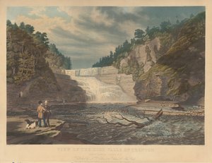 Uitzicht op de High Falls van Trenton: West Canada Creek, N.Y. door William James Bennett