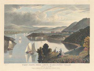 West Point, van boven Washington Valley: Uitzicht op de Rivier