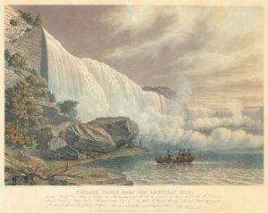 Niagara Falls vanaf de Amerikaanse kant door William James Bennett after John Robert Murray