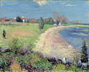 Kronkelend Strand, New England door William James Glackens