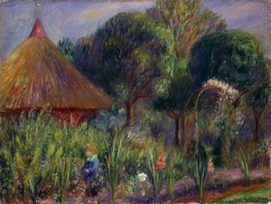 Lenna bij een zomerhuis door William James Glackens