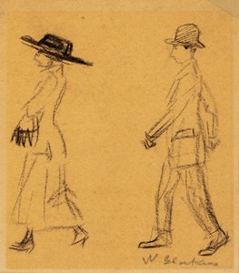 Man die Vrouw Volgt door William James Glackens