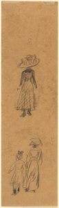 Schets van figuren door William James Glackens