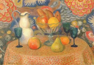 Stilleven met drie glazen, c.1925 (olieverf op doek)
