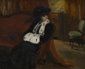 De Hermelijnen Muff door William James Glackens