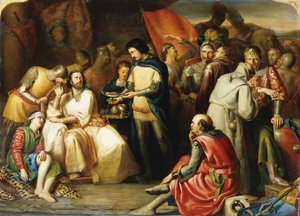 Scène in de Tent van Edward de Zwarte Prins na de Slag bij Poitiers: 