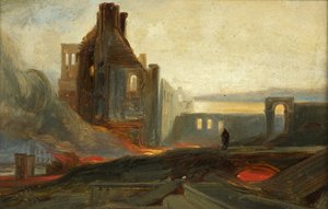Bristol-rellen: Ruïnes van pakhuizen in Prince Street, c.1831 door William James Muller