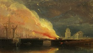 Bristol Rellen: De Verbranding van de Tolhuizen op Prince Street Bridge met St Mary Redcliffe