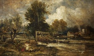 Palingvallen bij Goring door William James Muller