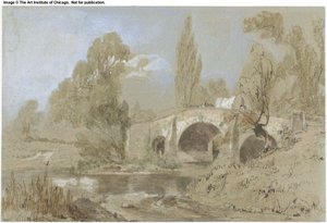 Woonwagen op brug door William James Muller