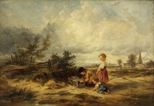 Hampstead Heath, de vogelval door William James Muller
