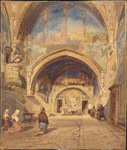 Interieur van de Kerk van San Benedetto, Subiaco door William James Muller