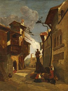 Italiaanse Straatscène door William James Muller