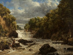 Swallow Falls, Bettws-y-Coed door William James Muller