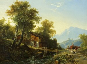 Zwitsers Chalet door William James Muller