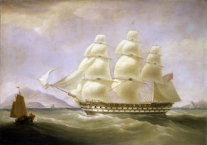 Het Indiaman-schip 