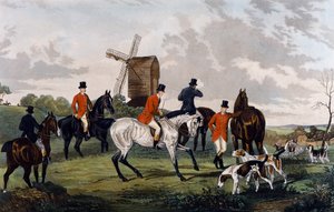 Verzamelen voor de vossenjacht door William Joseph (after) Shayer